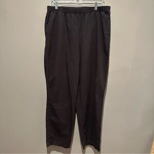 Orvis Pants Mens Large Black Pull On Elastic Waist Lightweight Outdoor